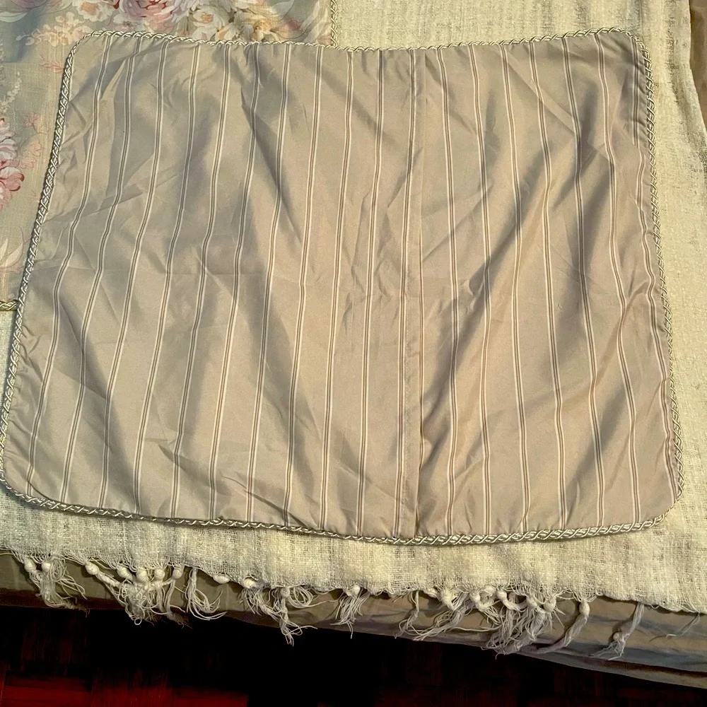 2~Eleanor Royal Court Home Floral Pillow Shams Beige Decorative Set Beige Tones